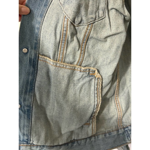 Levi Strauss Collared Button Down Denim Jacket Blue Size Large - Picture 9 of 16